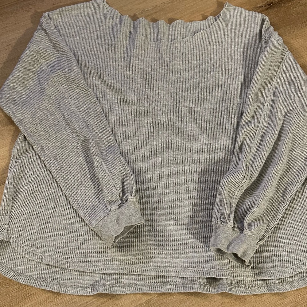 Zara girls grey Long Sleeve Top 🩶
